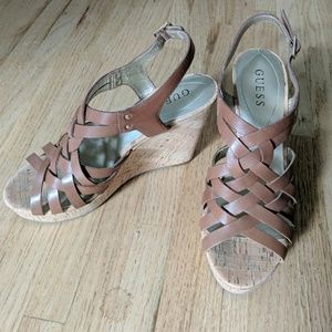 Guess Cork Wedge Sandals